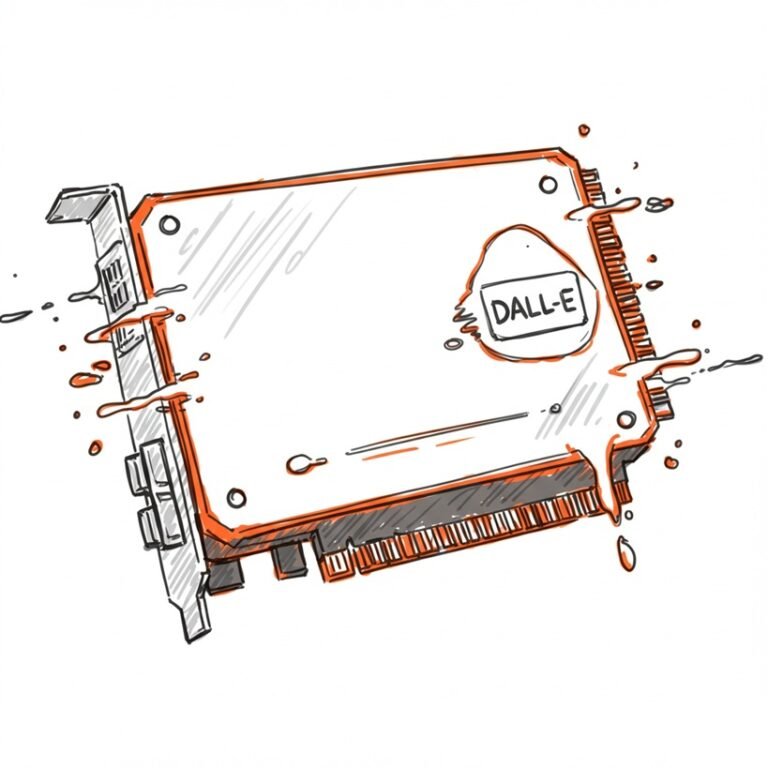 샘 알트먼의 GPU 부족 경고 관련 스케치 스타일 썸네일 이미지, 녹아내리는 GPU 칩