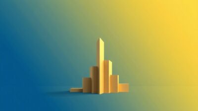 AI 스타트업의 GPU 부족으로 인한 컴퓨팅 절벽과 AI 산업의 구조적 문제를 시사하는 추상적 성장 타워 이미지.